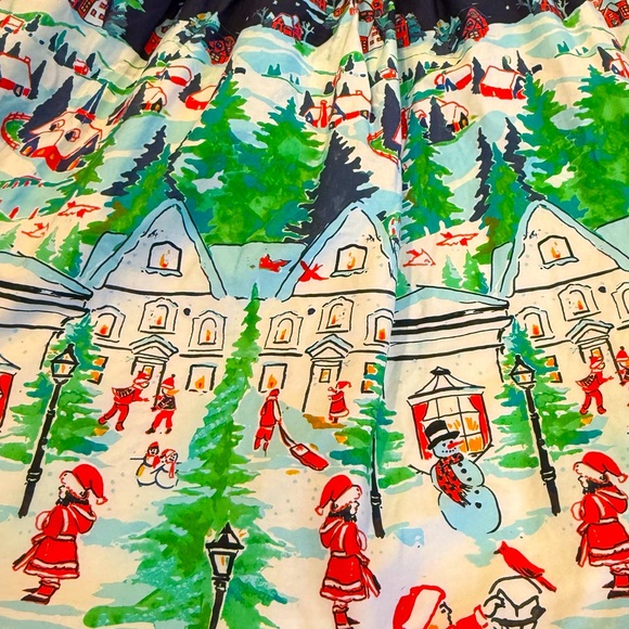 Modcloth Winter Wonderland Scene Christmas Navy A-Line Skirt, Size Small - Picture 6 of 13